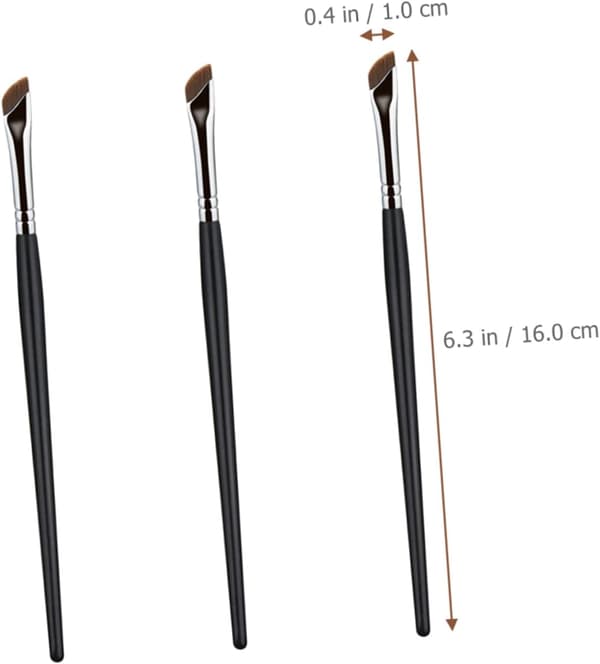 3 stk øjenbrynsbørste vinklet makeupbørste til brynformning og øjenmakeupapplikation