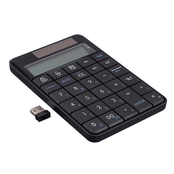 Mini 2.4G USB Langaton 2 in 1 29 Näppäimen Numeronäppäimistö ja Laskin LCD-näytöllä