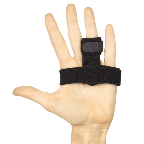 Fingerskinnebøjle - Mellem, Pinky, Pointer, Ring og Tommelfingerstøtte - Håndfladestrop inkluderet - Ret buede eller knækkede fingre ud