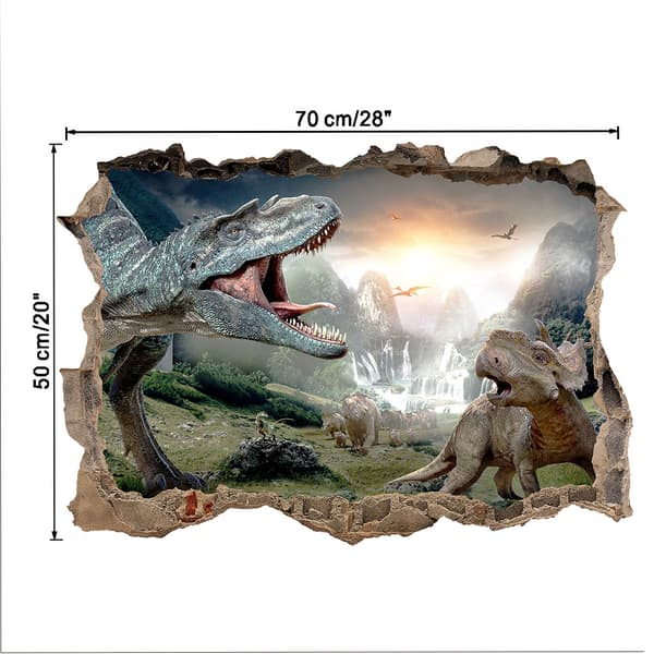 En bit 50 × 70CM dinosaurie sovrum vardagsrum dekoration väggdekor