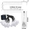 Solcellelamper for utendørs bruk, 6,5 m balkongsolcellelamper med 30 LED-krystallkuler, 8 moduser, IP44 vanntett, solcellelamper for hage