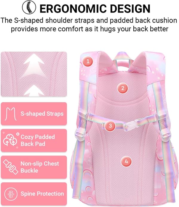 Children's School Backpack, Waterproof Backpack for Primary School Students, Lightweight and Casual Backpack