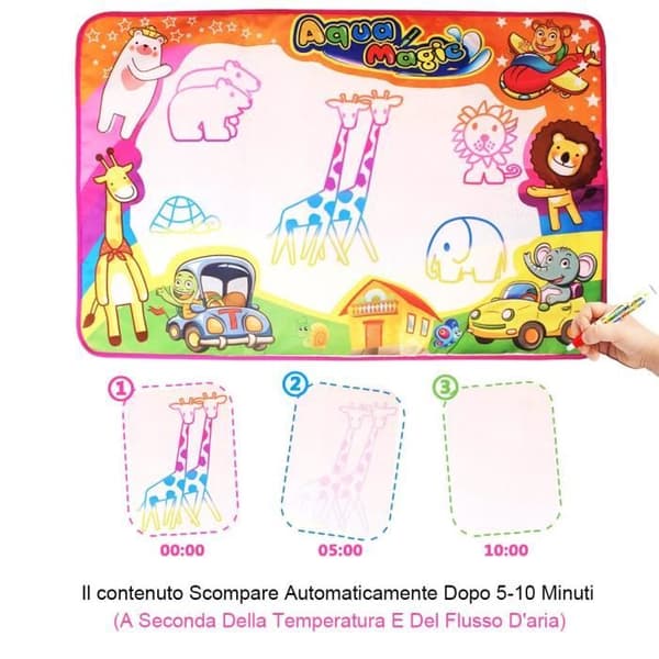 Doodle Magic Carpet -leikkimatto, jossa 1 maalauskirja +8 moduulia +