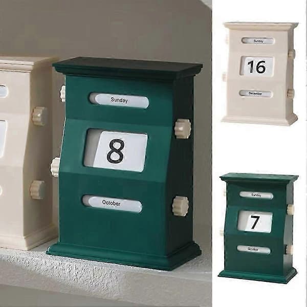 Kalender Skrivebord Retro Kalenderblok Skrivebordsdato Skrivebordsdekorationer Skrivebordsindretning Datoblok Grøn