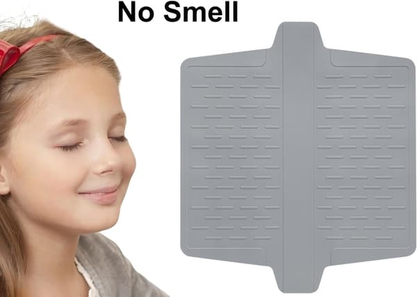 Sink Protector, Kitchen Sink Mat, Divider Protection Mat, Odorless, Super Soft, No Stains, 32.6 cm x 28.2 cm 1-pack Grey