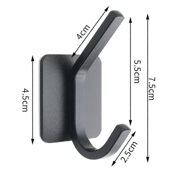 4-pack Strong Adhesive Hooks, Self-Adhesive Hooks with Max Load 50 kg for Home, Schools, and Offices