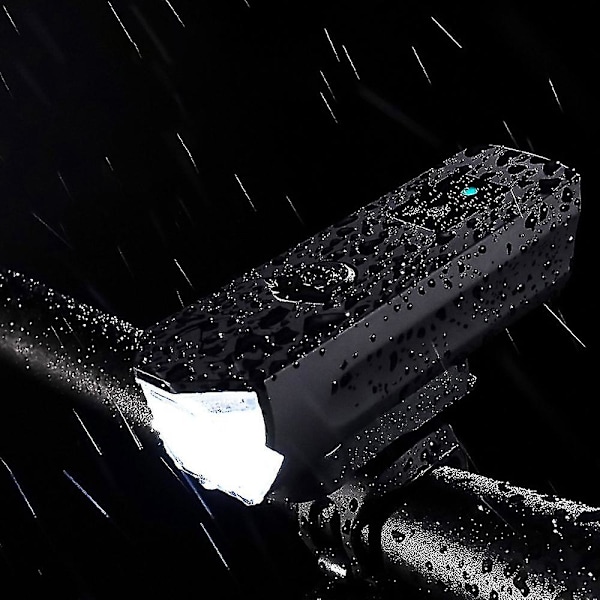 LED Sykkellys USB Ladbar Baklys Sykkel Hodelykt Super Lys Lommelykt Sykling Foran