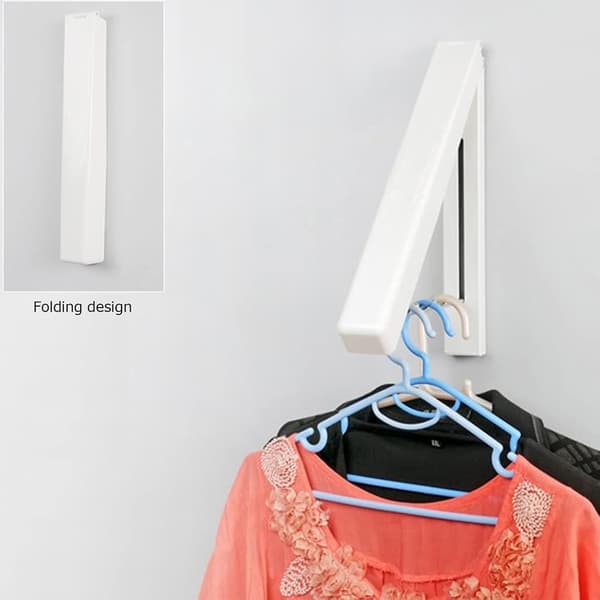Foldable Wall Mounted Clothes Rack, Retractable Aluminum Wall, ZQKLA