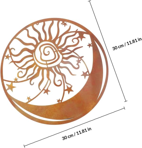 Iron and Lovely Wall Sculpture with Fine Workmanship Sun-shaped Iron Art Decoration