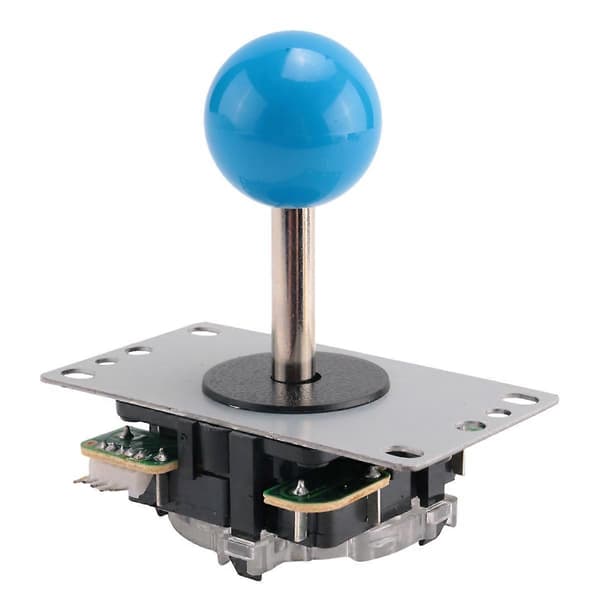 5-bens Arkadejoystick 4/8-vejs Fighting Stick Erstatningsdele til Spil Arkade DIY Joystick Blå Blue