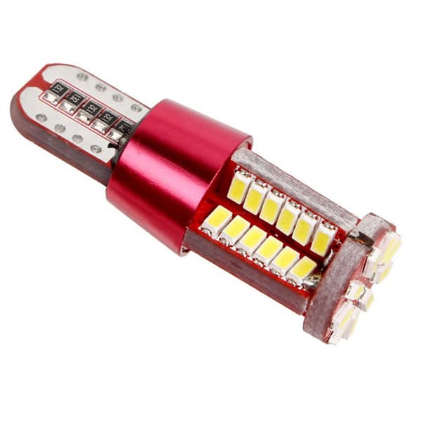 10 stk T10 3014 bilavkodingslampe 57SMD elektrode
