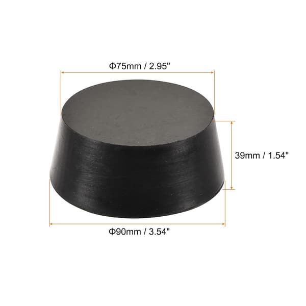 Konisk gummipropp 75 mm till 90 mm solida provrörsproppar svart för labb hemma size_name M4