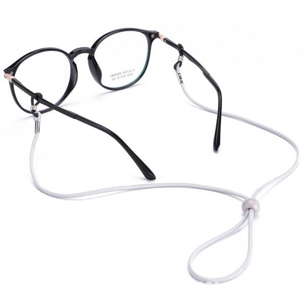 Pakke med stropper for brilleholder, brilleholder, premium skinnbrilleholder-kjedekjede, brillesnor (5 farger), flerfarget