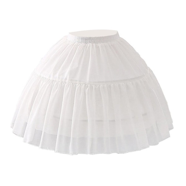 1st Justerbar Lolita Klänning Underkjol Vacker Gaze Kjol Layered Bubble Skirt (vit) Vit46X50C White 46X50CM