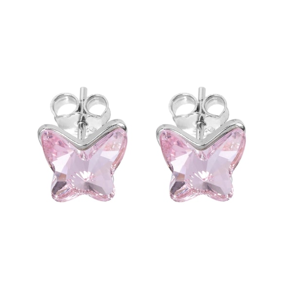 1 par fashionabla öronhängen för kvinnor Silver öronnappar Chic örontillbehör Rosa1x1cm Pink 1x1cm