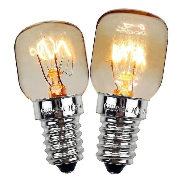 Premium Kylskåps-/Fryslampa E14 Skruv 25W 240V Volfram. (2-pack)