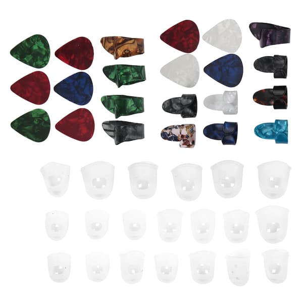 42 pcs Guitar Finger Protectors Set Thumb Picks Musical Instrument Accessories for Performances