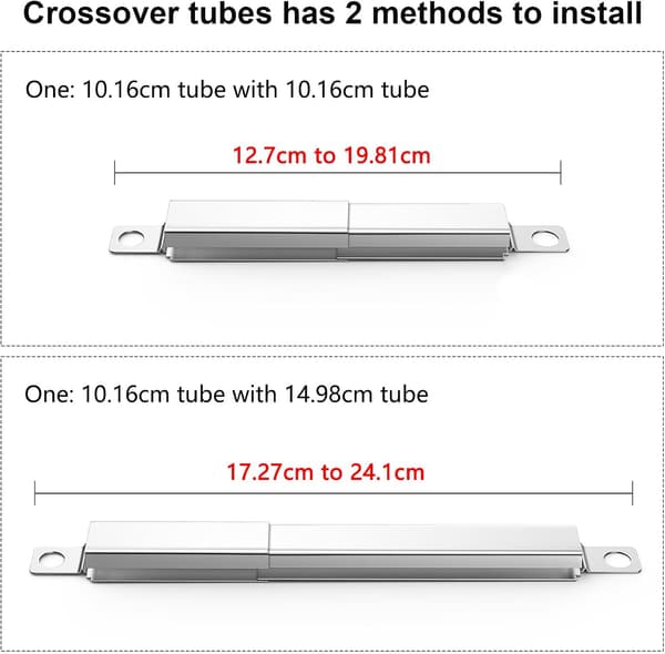 wxsp 12,7 cm til 24,1 cm Universelle justerbare reservedele, Crossover-brænder til Centro, Charbroil og andre, Crossover-rør, Overførselsrør, BBQ