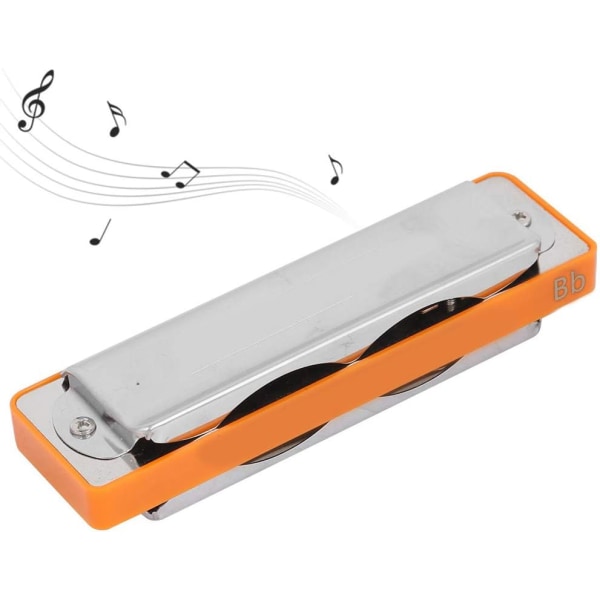 Munspelsnyckel med 10 hål Blues Munspel för nybörjare Övning (orange) blåsinstrument