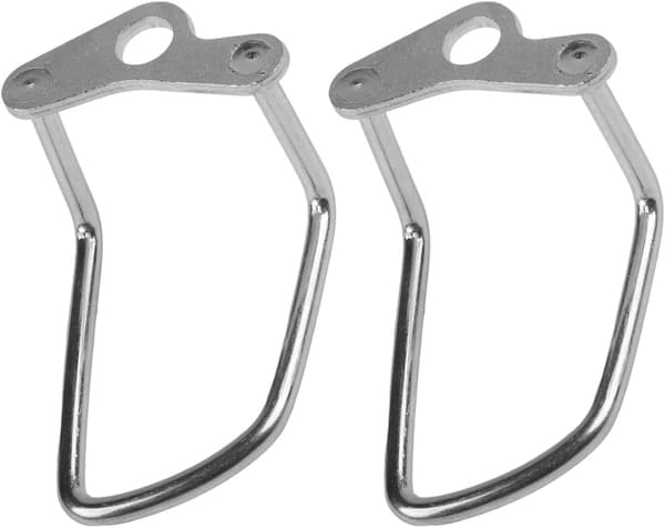 2 x Bagagebærerbeskyttelse 1 Rustfrit Stål Cykelgear til Utilsigtet Kollision Sort Sølv Black 1 Silver