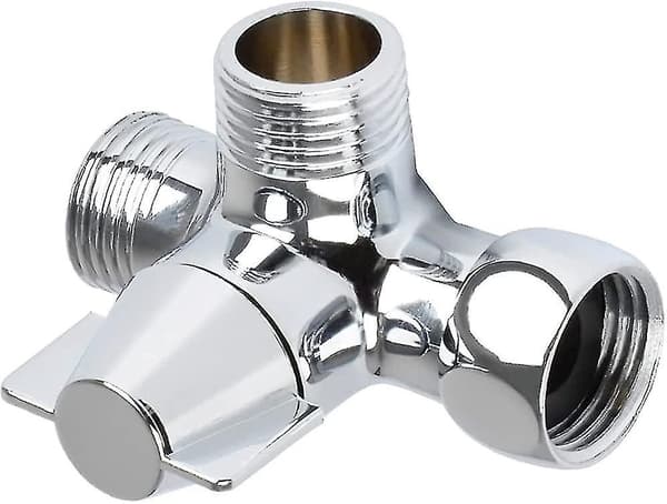 Solid messing 3-vejsventil, 3-vejs afledningsventilomskifter, 3-vejs bruseventil, G1/2 \" T-adapter