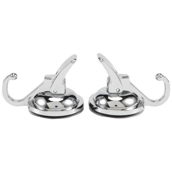 Heavy Duty Vacuum Suction Cup Hooks (2-Pack) for Bathroom Kitchen Toilet Organization