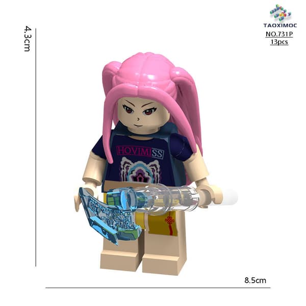 8 stk K-Pop Demon Hunters Murstensfigurer | Byggesæt med karakterer | Samlerobjekt Mini-modeller
