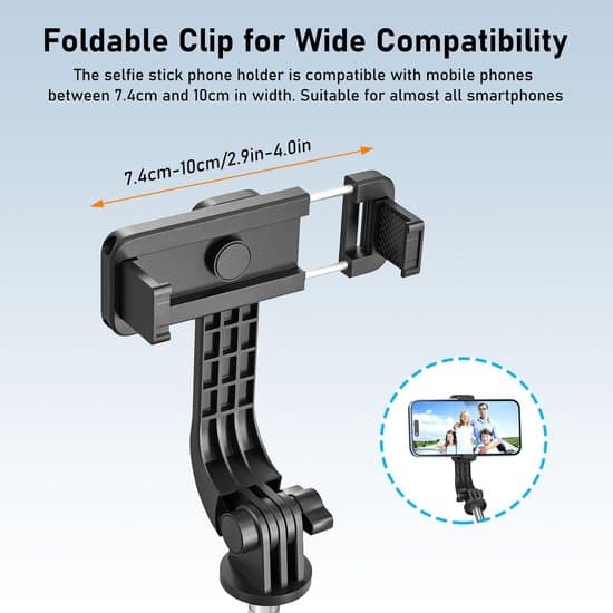 Selfie Stick Tripod with Fill Light, 120 cm Extra Long Cell Phone Tripod, Extendable Portable Selfie Stick with Detachable Remote Control and Stu