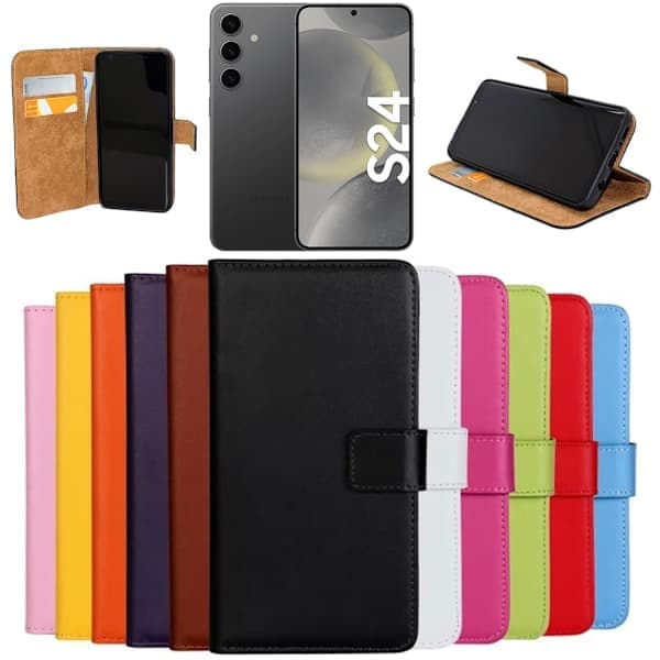 Samsung Galaxy S24 Wallet Case Mobile Cover - CHOOSE: WHITE White white white