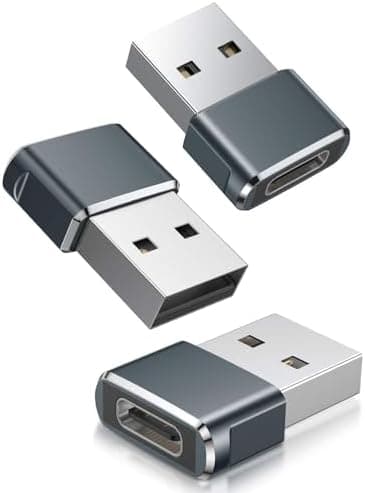 Apple iPhone 16 Oplader Adapter, USB til USB C Adapter 3-pak, USB C Hun til USB A Han Type C Konverter til Apple Watch