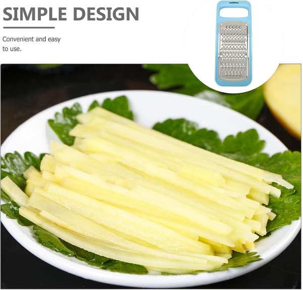 Dobbeltsidig rivjern for gulrot og potet med blader i rustfritt stål
