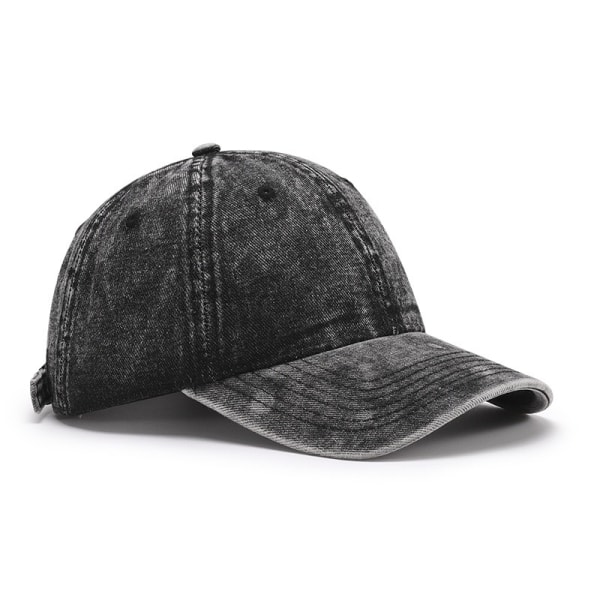 Oversized Stor Vasket Bomulls Pigmentfarget Ustrukturert Baseballcaps Oversized Vasket Denim Baseballcaps (1 stk)