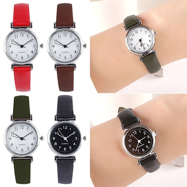 Dameure Læderarmbånd SORT black