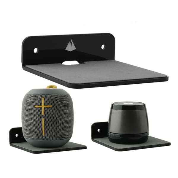 Small Wall Shelf with Screw Holes for Easy Mounting - Black