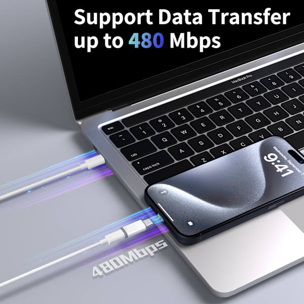 Lightning (naaras) - USB-C (uros) -sovitin