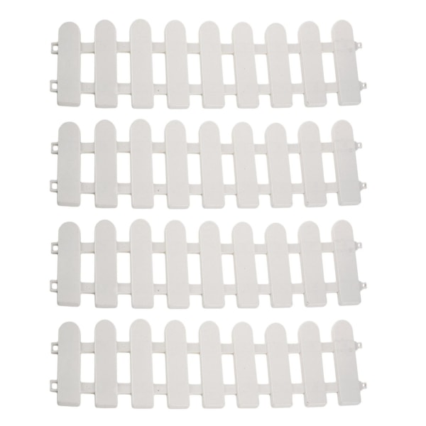 4 kpl 50x13cm Valkoinen Muovinen Puutarha-aita Pihalle Sisätiloihin Puutarhaan Päiväkotiin Kukkapuutarhaan Kasveille