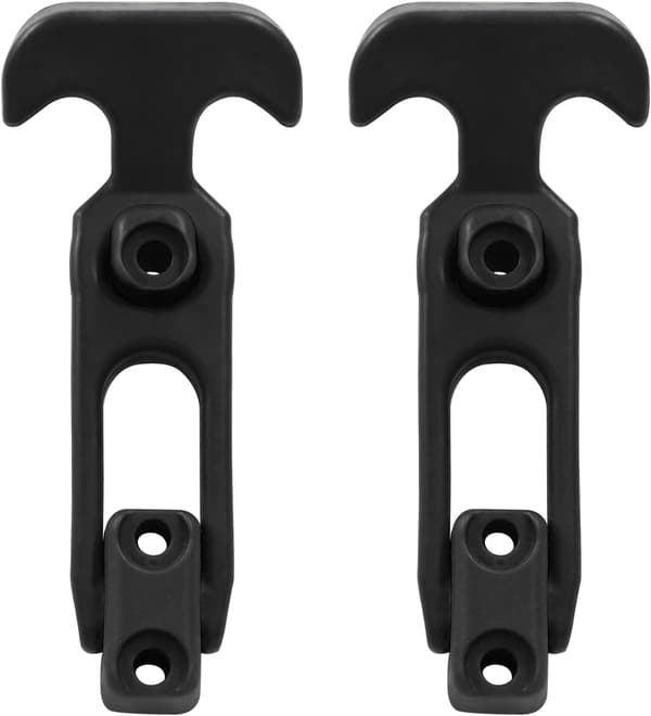 Flexibla T-handtagslås i gummi, 2 st, svart Black