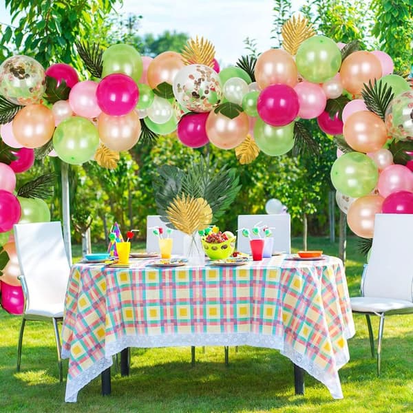 66 Pcs Decorative Artificial Palm Trees with Stem Artificial Trop