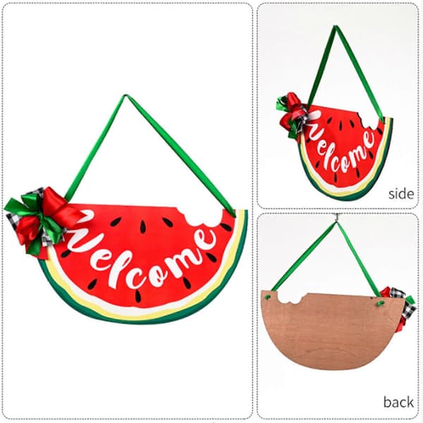 Summer Watermelon Door Welcome Sign - Durable and Smooth