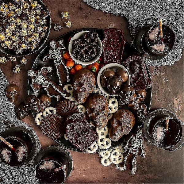 Ware Halloween Bakform, Spöklik Skalle Cakelet Form, Brons-yujia