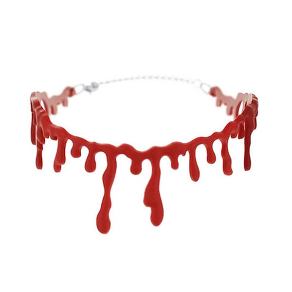 3-pakke bloddråpe Halloween-fest choker-halskjede vampyr Co