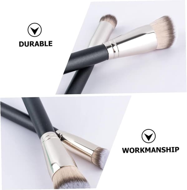 2 stk makeupbørster til foundation og concealer til ansigtsværktøj til rejsemakeup og damekosmetik