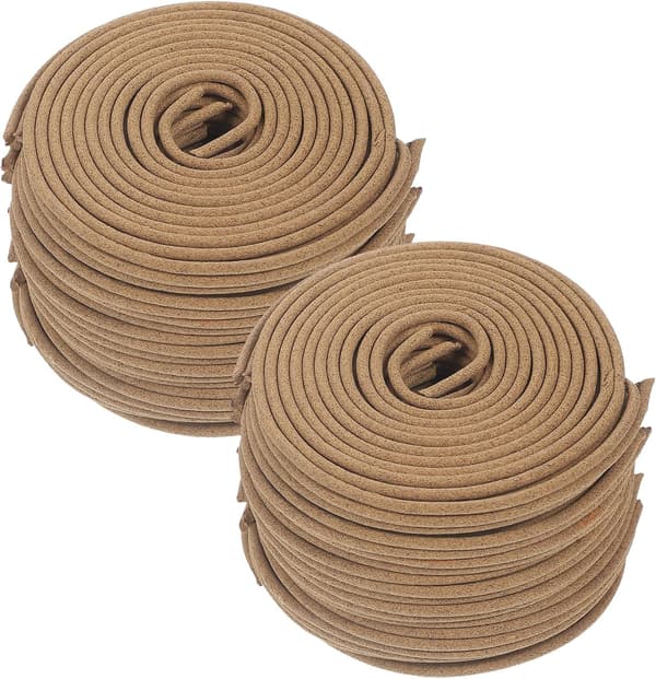 1 Box Natural Incense Sandalwood Coils, Brown Scented Safe Incense Coils