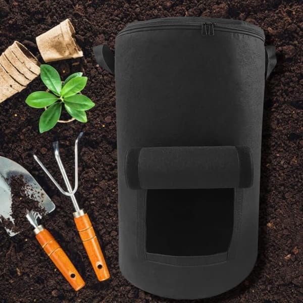 Non-woven compost bag 35x60 cm - 1 piece - Sealed design for fast fermentation - Easy access with Velcro