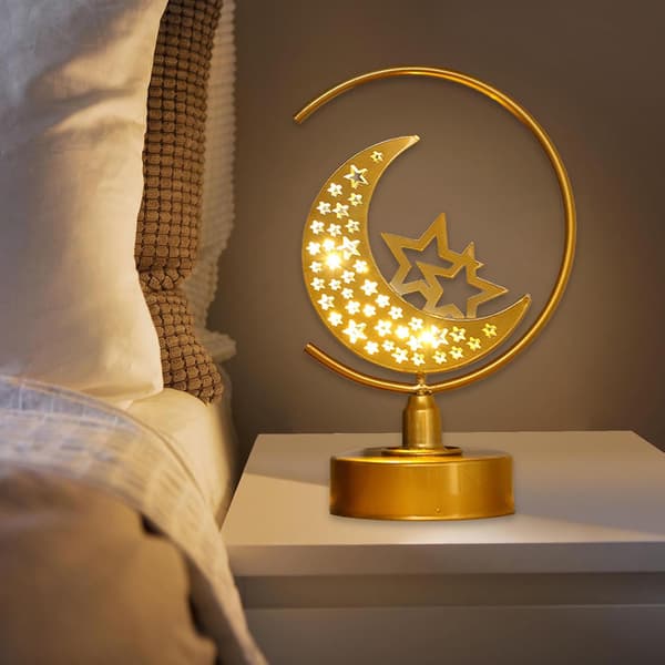 Moon Lamp, Moon and Star Shaped Table Lamp, Decorative Table Lamp, Desk and Bedside Decoration.