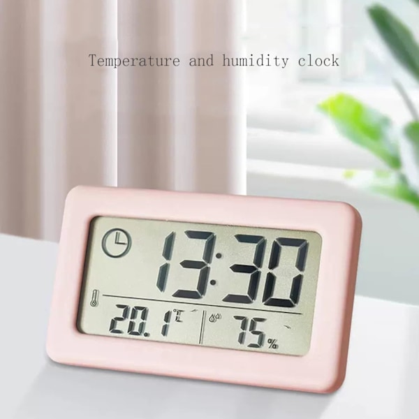 Favorit Liten Väggklocka Inomhus Resa Mini Termometer Elektronisk Klocka Väggmonterad Väggtemperatur