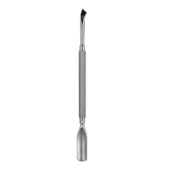 Metal Spatula Cuticle Nail Pusher Cuticle Tool Professional Cuticle Pusher Cuticle KnifeSilver13.2X0