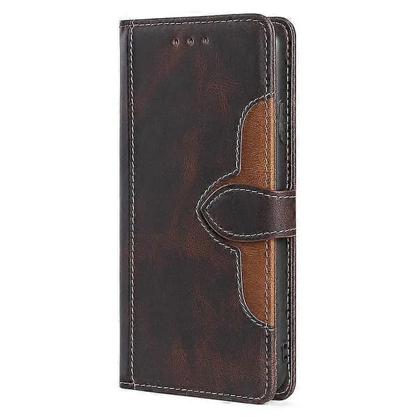 For iPhone 15 Skin-touch Case Straw Hat Phone Case PU Leather Stand Wallet Phone Case