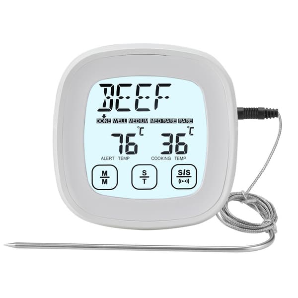 Digitalt Kjøttmatlagningstermometer med Timer og Berøringsskjerm