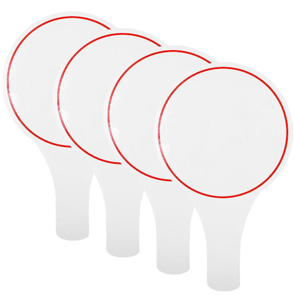 4 Blank Scoreboards, Erasable Whiteboards, Judge Score Paddles (25.00X15.00X0.50CM, As Shown In Picture)